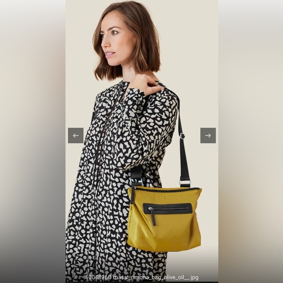 Masai Copenhagen Ramona Stylish Crossbody Yellow and Black Bag - Picture 14 of 17